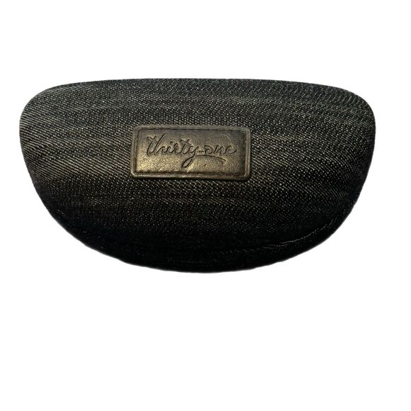 Thirty-One Hard Case Eye Glass & Sunglass Canvas Dark Wash Denim - Picture 1 of 3